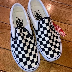 Vans classic black white checkerboard ladies 6.5